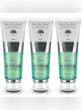 Below Zero BUNDLE OF 3 Cooling Facial Cleansing Scrub ~ Retail $450